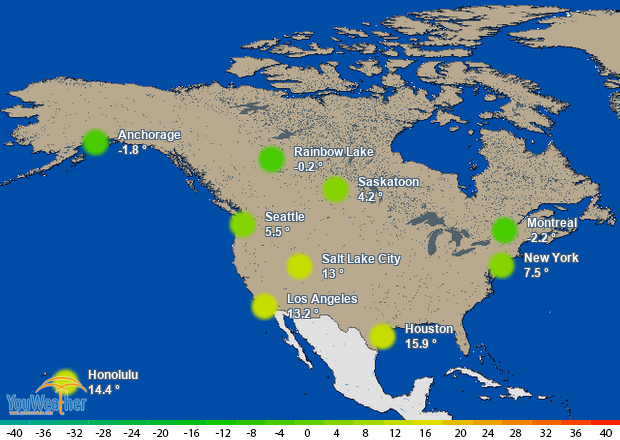 Weather map of 
