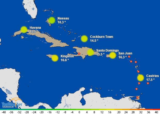 Weather map of 