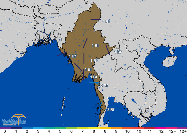 Weather map of 