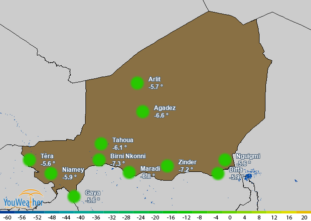 Weather map of 