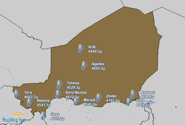 Weather map of 