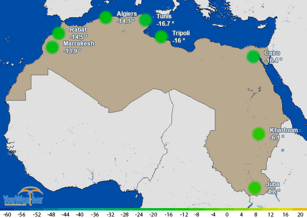 Weather map of 