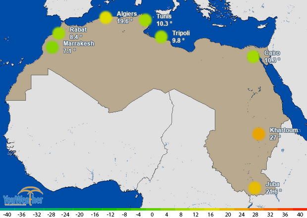 Weather map of 