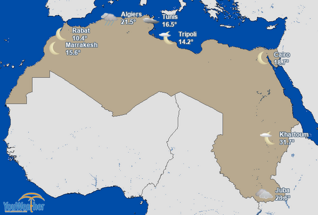 Weather map of 