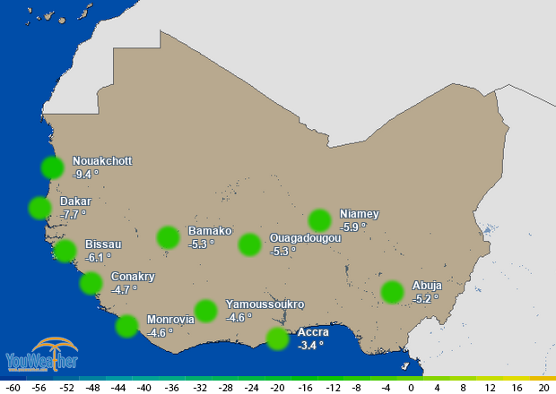 Weather map of 
