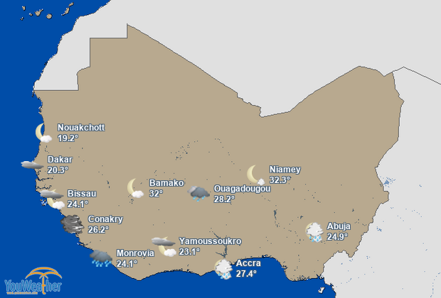 Weather map of 