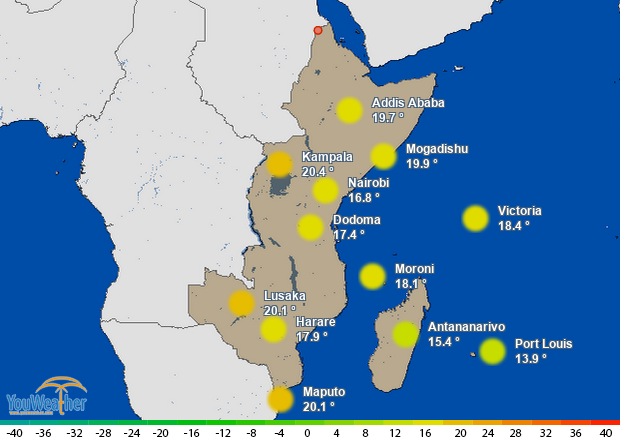 Weather map of 
