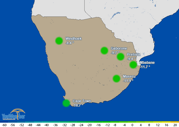 Weather map of 