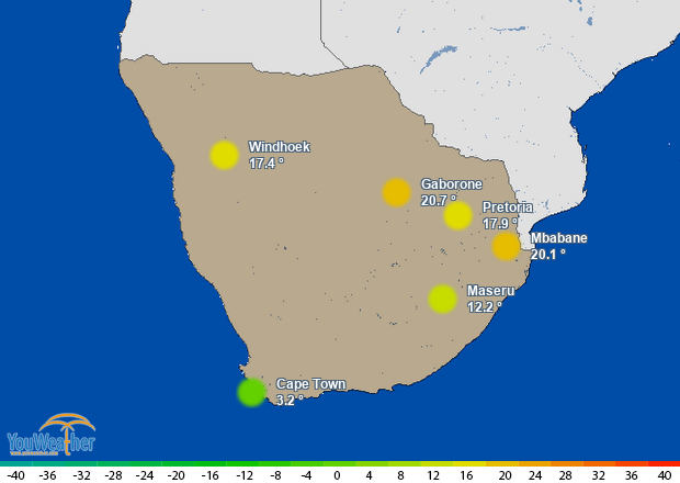 Weather map of 