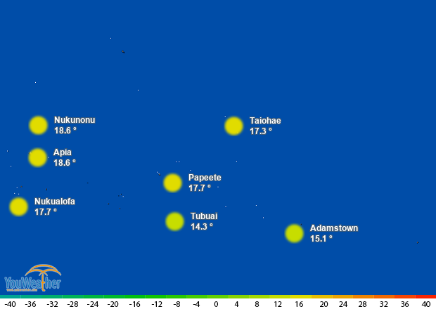 Weather map of 
