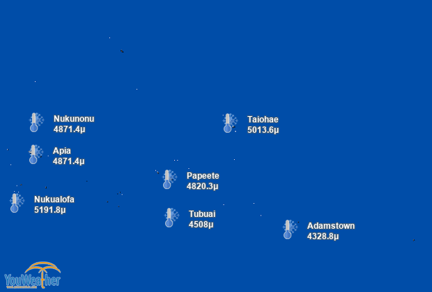 Weather map of 