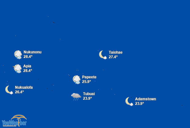 Weather map of 