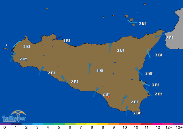 Weather map of 