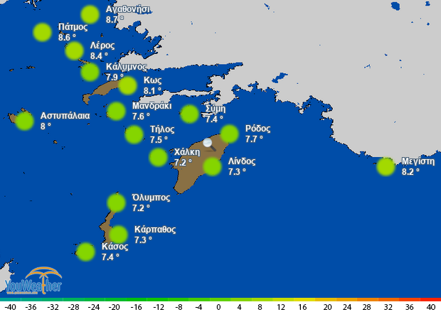 Weather map of 