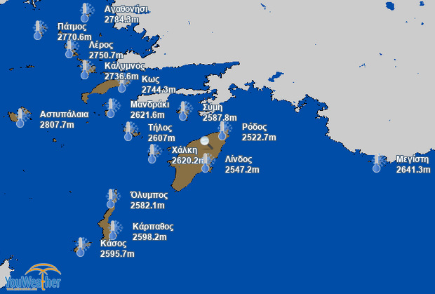 Weather map of 