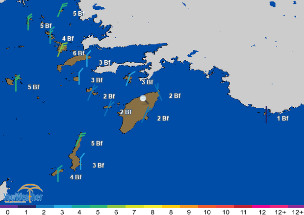 Weather map of 