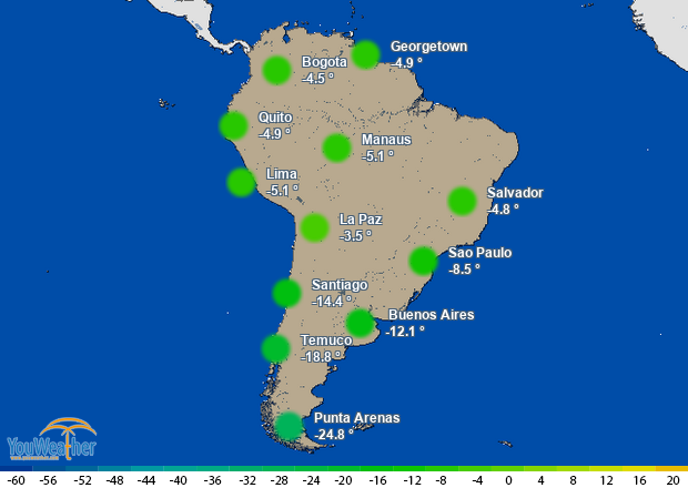 Weather map of 