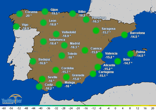 Weather map of 