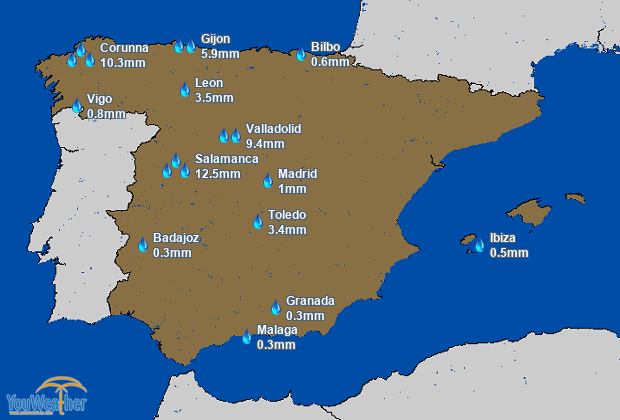 Weather map of 