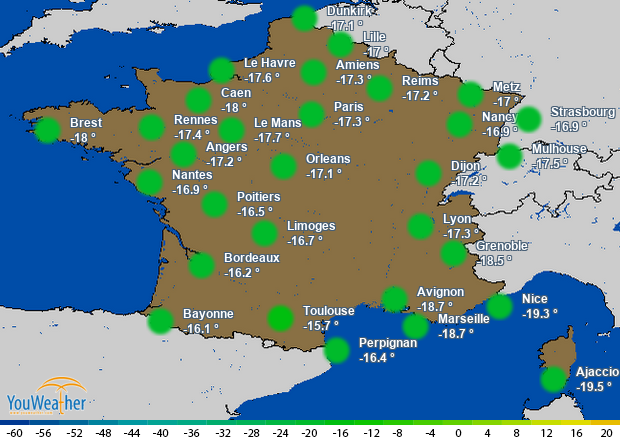 Weather map of 