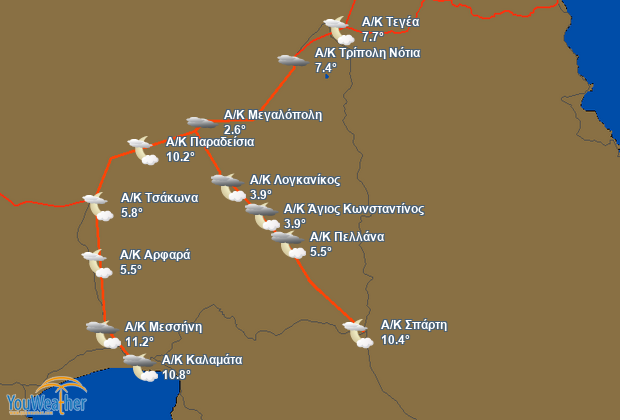 Weather map of 