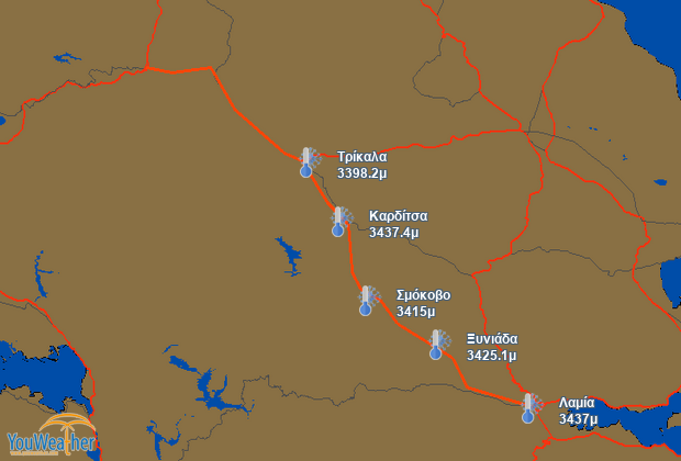 Weather map of 