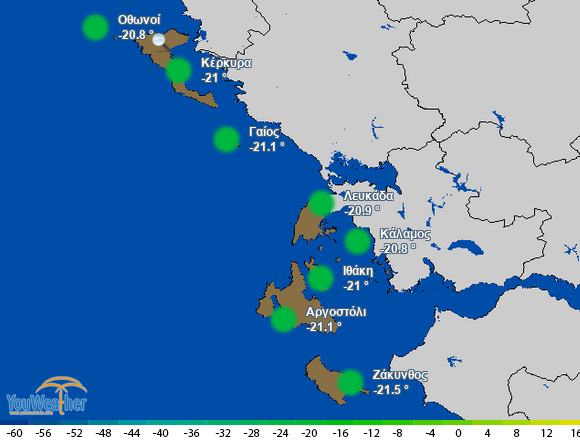 Weather map of 