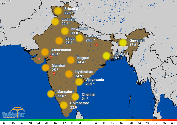 Weather map of 
