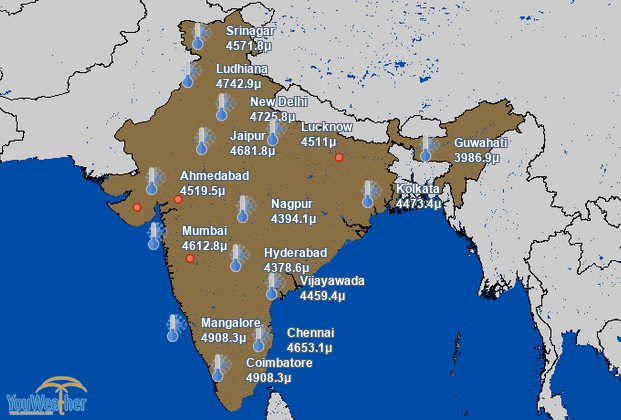 Weather map of 