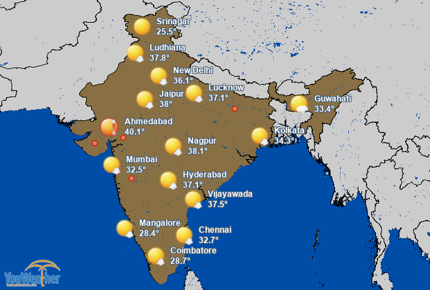 Weather map of 