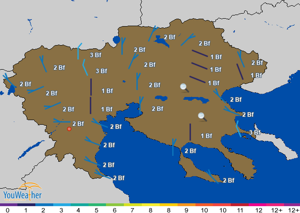 Weather map of 