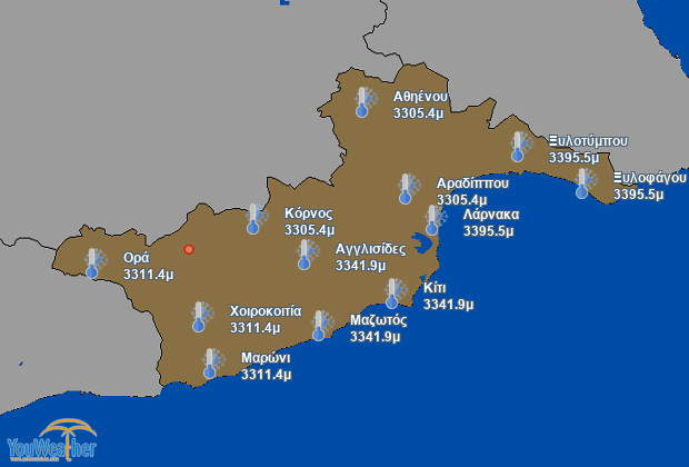 Weather map of 