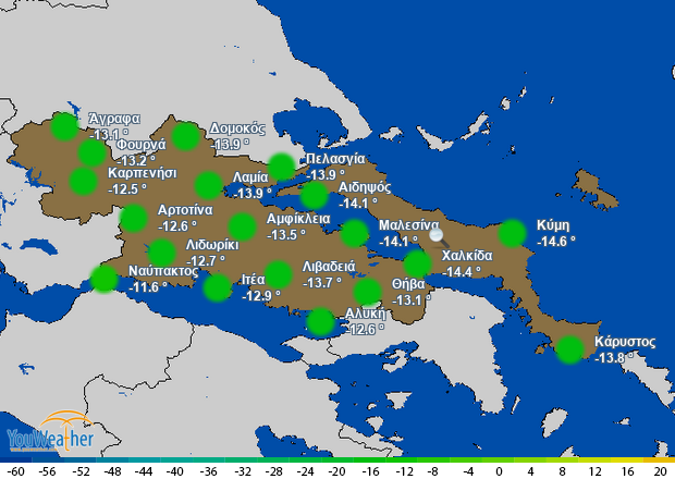 Weather map of 