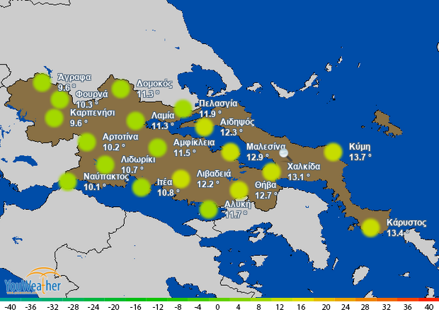 Weather map of 