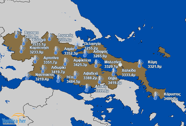 Weather map of 