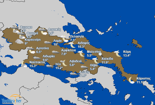 Weather map of 