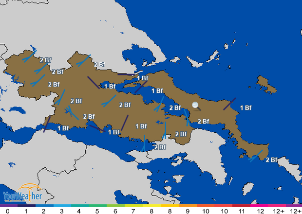 Weather map of 