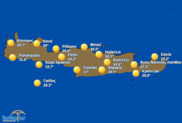 Weather map of 