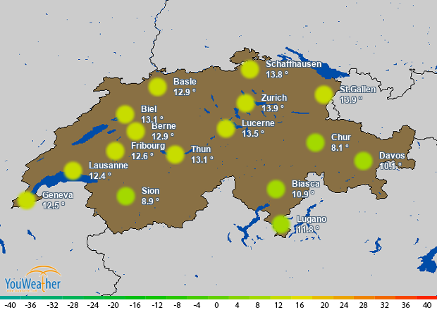 Weather map of 