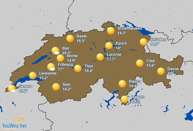 Weather map of 